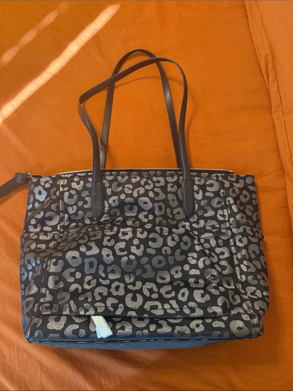 kate spade Black Tote with Metallic Leopard Print - Picture 2 of 4